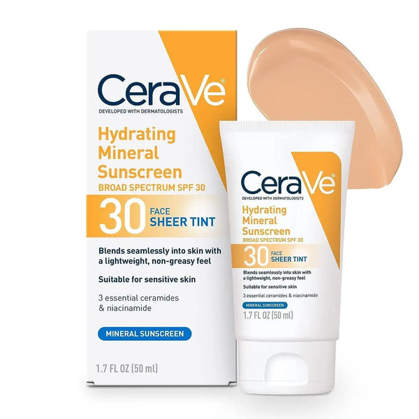 CeraVe 30 Face SHEER TINT Mineral Sunscreen ZaishCare