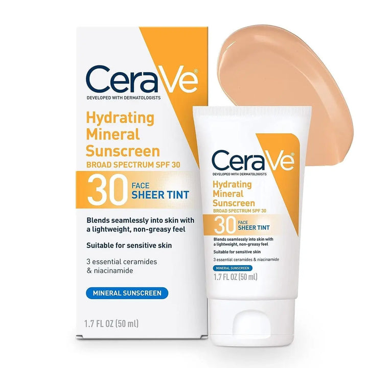 CeraVe 30 Face SHEER TINT Mineral Sunscreen ZaishCare